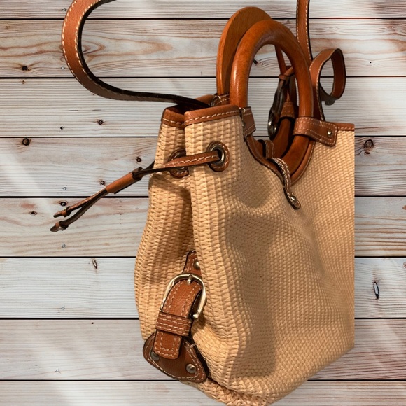 ** VINTAGE FOSSIL Rattan Satchel Bag - Picture 6 of 10